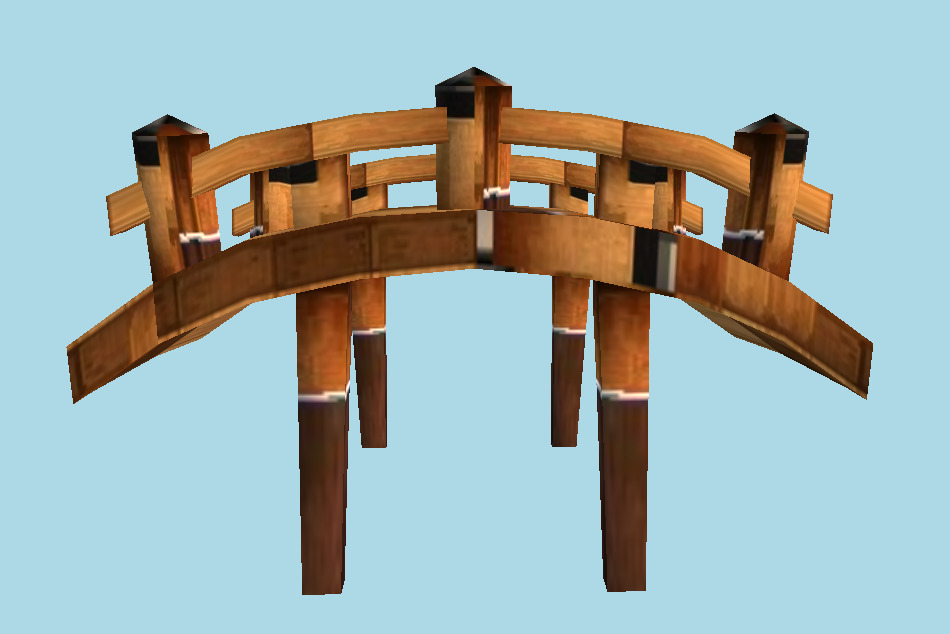 Animal Crossing: New Leaf Wooden Bridge 3d model