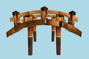 Bridge bridge, viaduct, canopy, cartoon, structure, lowpoly