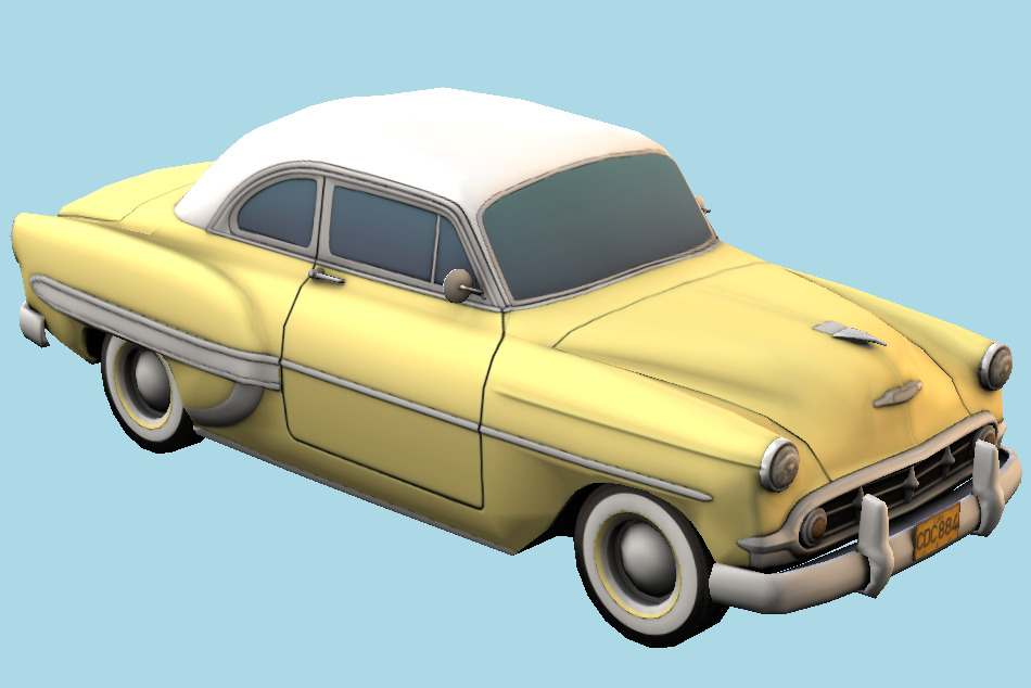1953 Classic Car 3d model