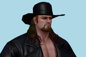 WWF Undertaker King-of-Fighters, kof, wwf, wcw, man, male, people, human, xna, characters, rigged