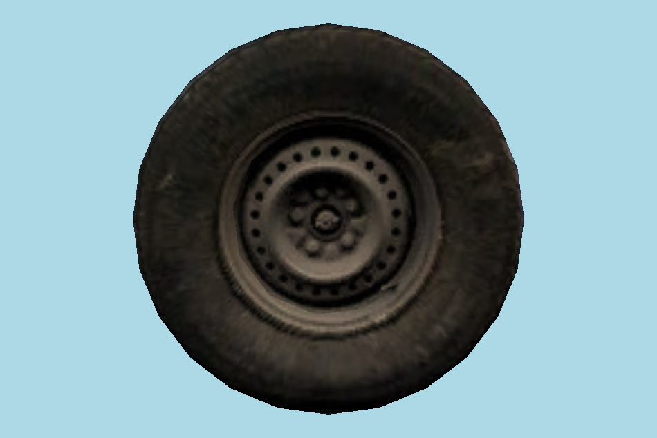Left4Dead - Car parts (Tire wheel) 3d model