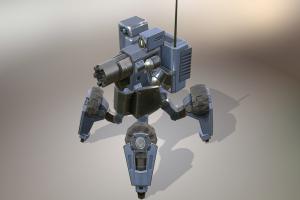 ACS-17 robotic, walker, charactermodel, low-poly