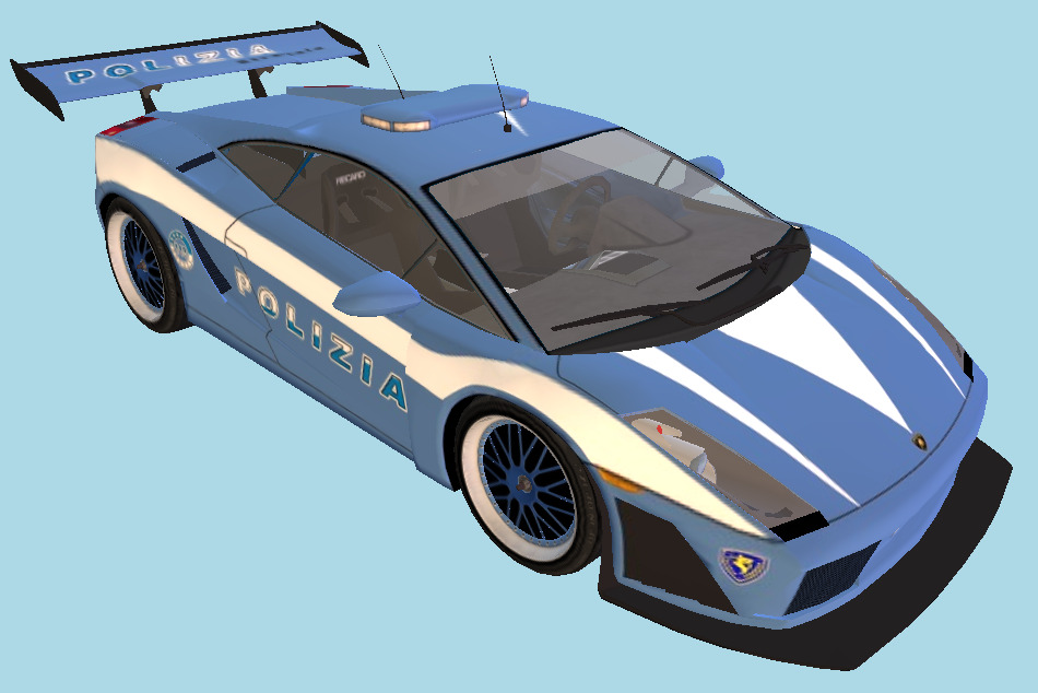 Lamborghini Gallardo Polizia Racing Car 3d model