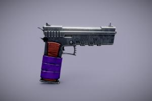 Pistola FanArt weapon, modeling, 3dsmax, substance-painter, gun