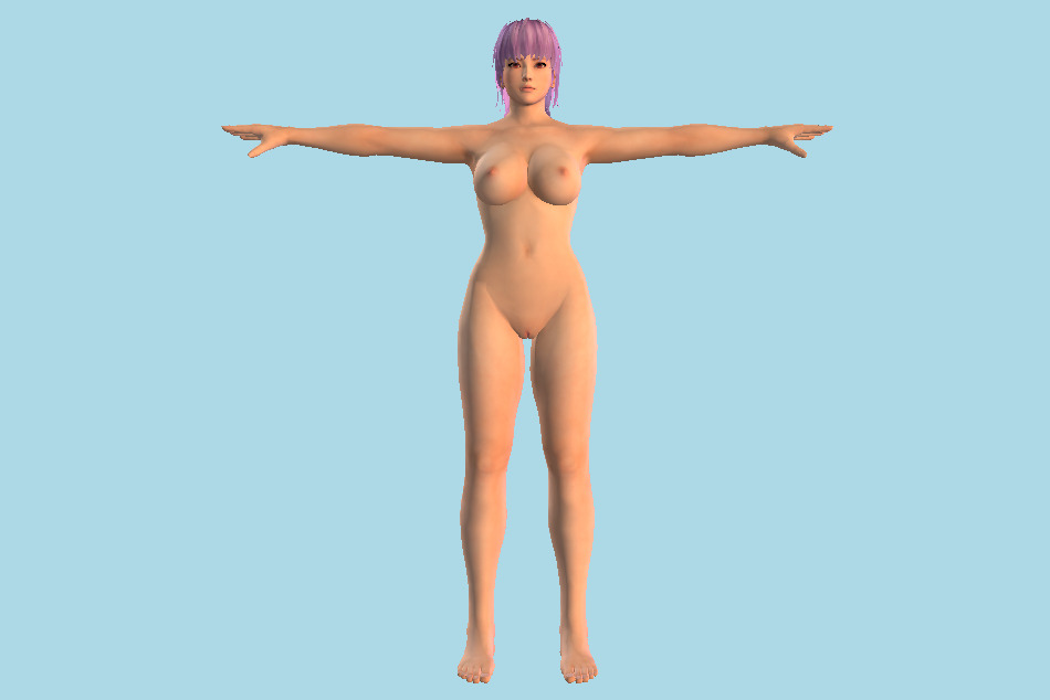 Ayane Naked Girl 1 3d model
