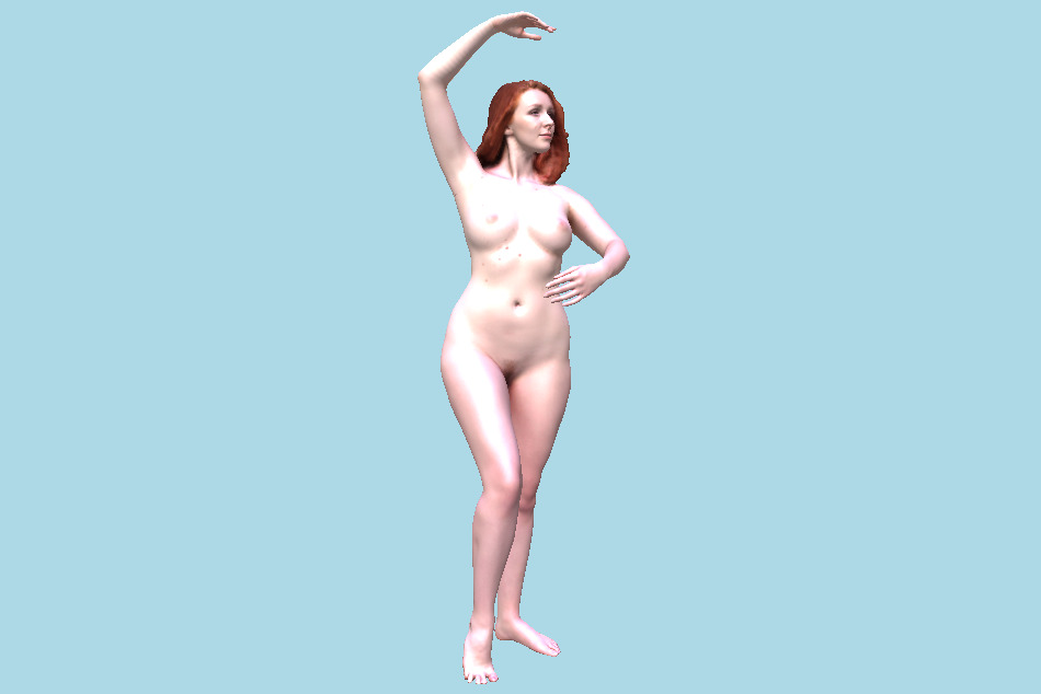Naked Woman Standing 3d model