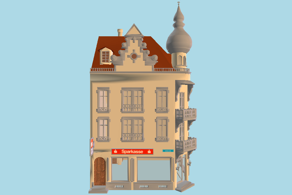 Old Town House 3d model