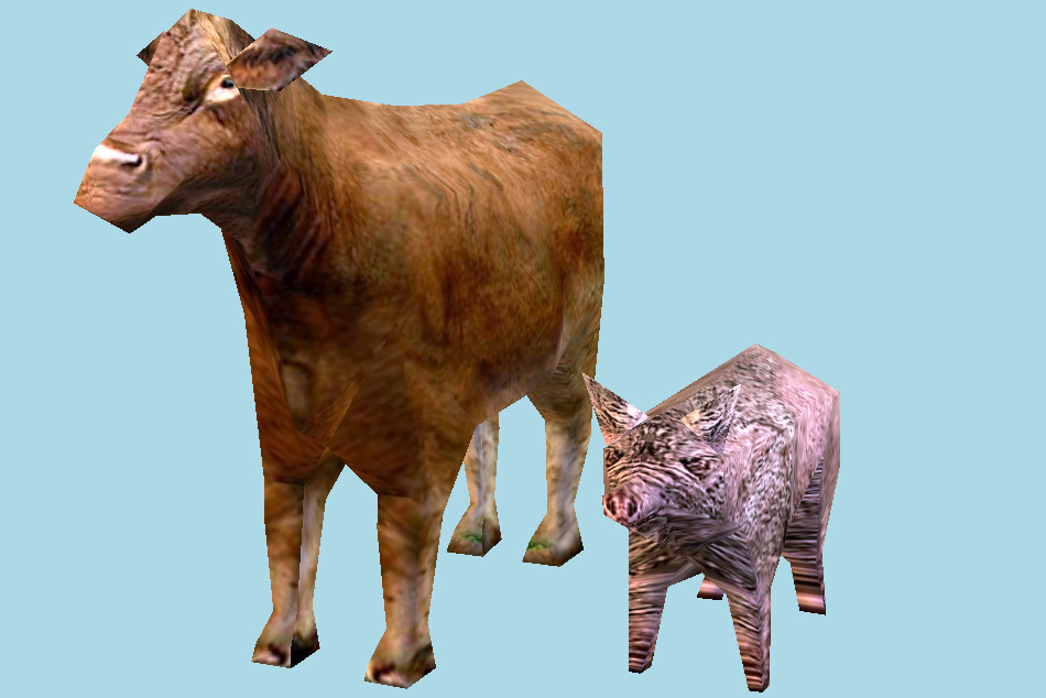 Livestock Goat Low-poly 3d model
