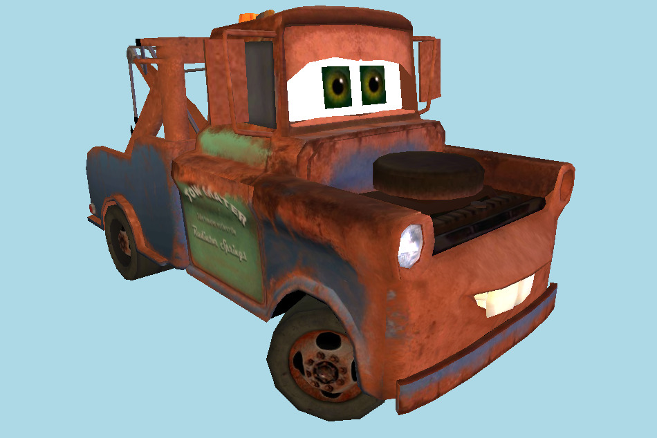 Tow Mater Toony Car 3d model