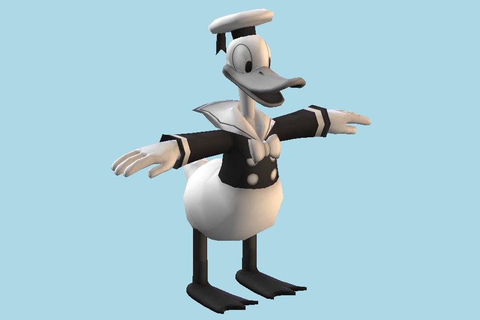 Kingdom Hearts 2 Donald Duck (Timeless River) 3d model