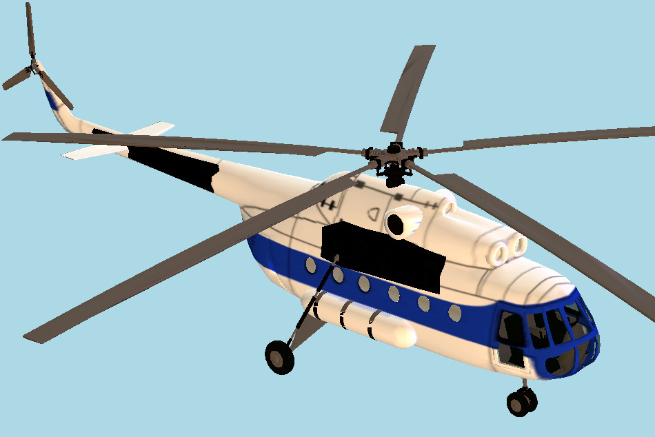 Mil Mi-8 Hip Transport Helicopter 3d model