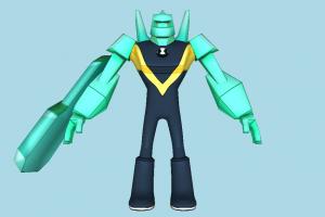 Diamondhead Ben10, ben, ten, grendizer, character, robot, cartoon