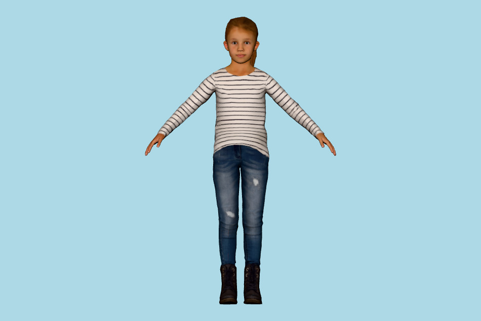 Luisa Rigged 005 3d model