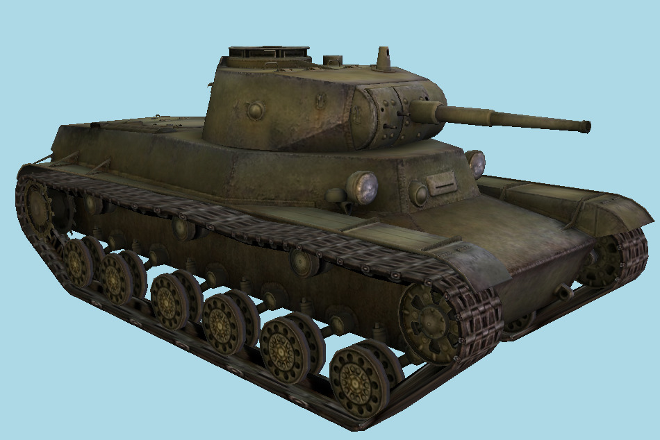 T-50 Military Tank 3d model