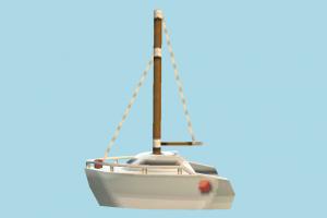 Sailboat boat, sailboat, watercraft, ship, vessel, sail, sea, maritime, lowpoly