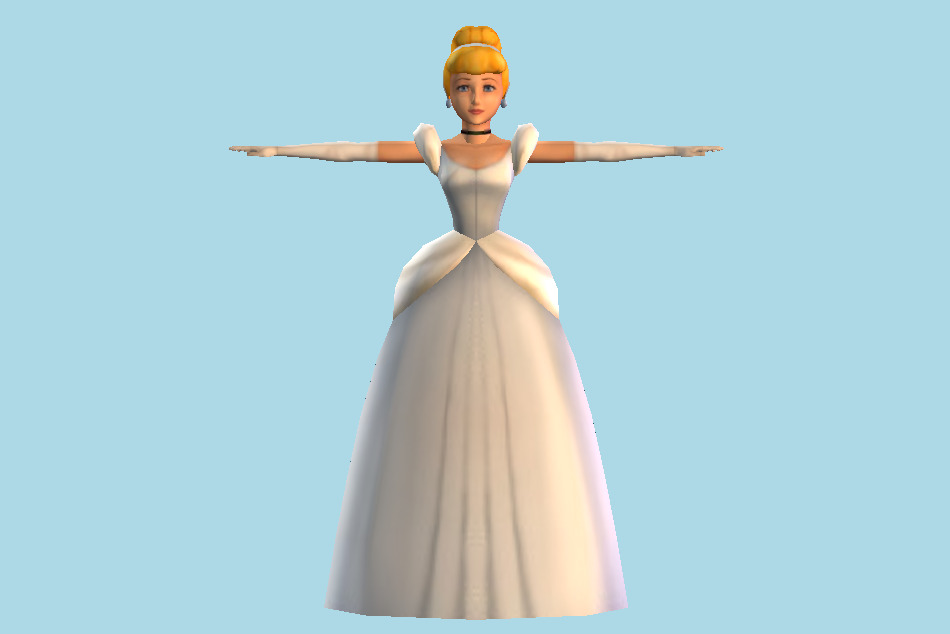Kingdom Hearts Cinderella Girl 3d model