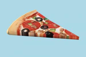 Pizza Slice pizza-part, pizza, food, foods, cook, lowpoly