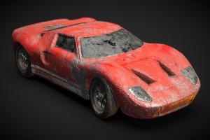 Sports car toy, ford, fun, 40, speed, gt, play, substancepainter, substance, asset, pbr, lowpoly, racing, car