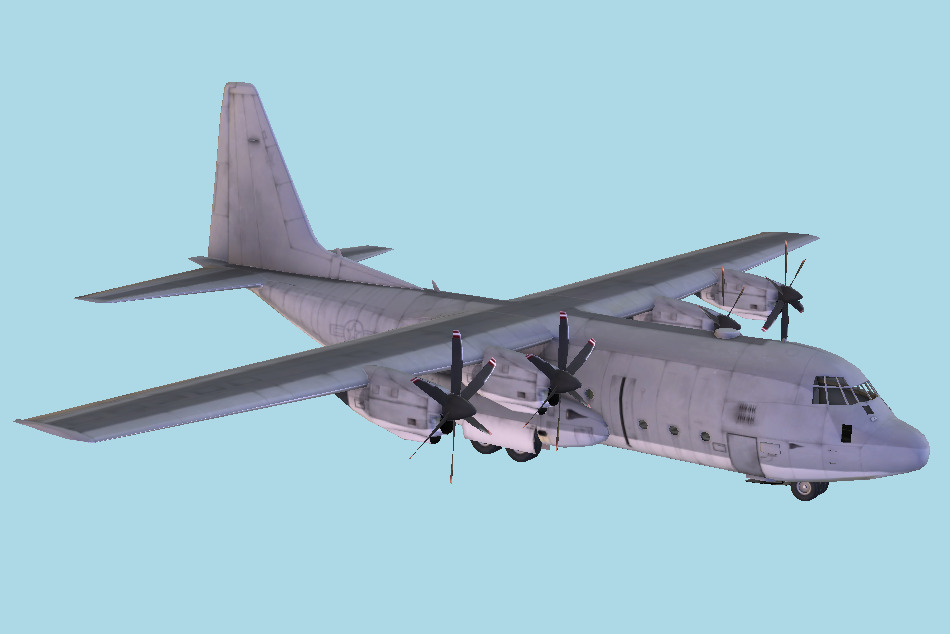 US C 130 Hercules Airplane 3d model