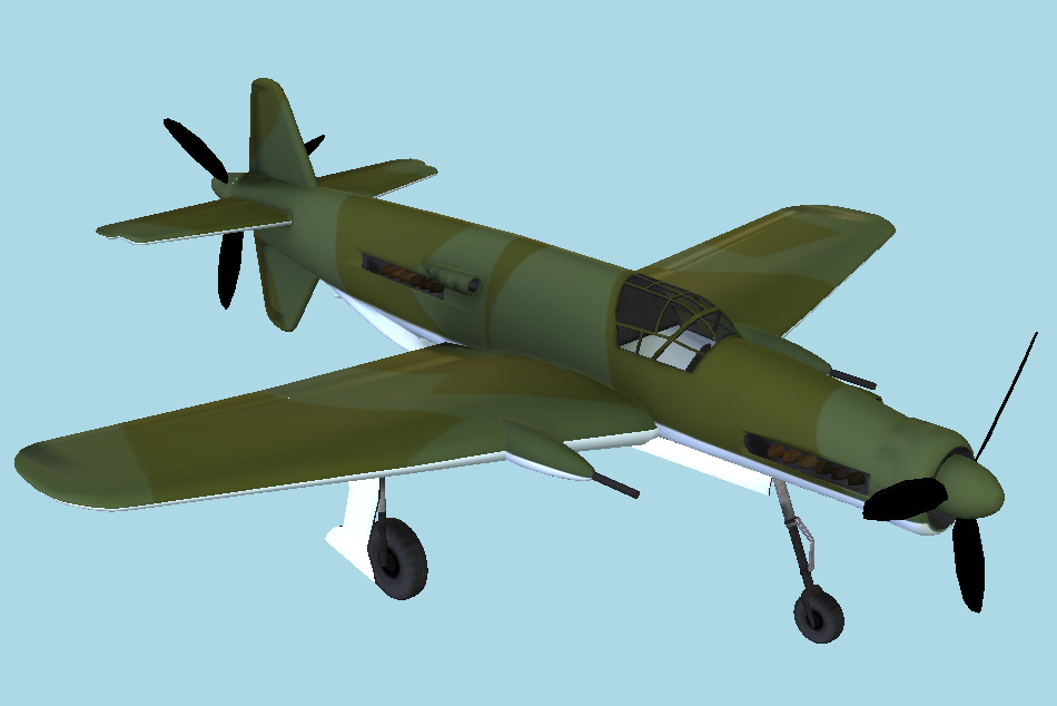 Dornier Do 335 Warplane 3d model