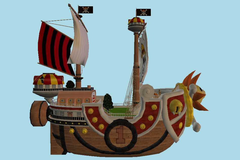 Thousand Sunny Pirate Ship 3d model