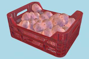 Stock Potatoes potato, vegetable, goods, plastic, box, food, market, shop