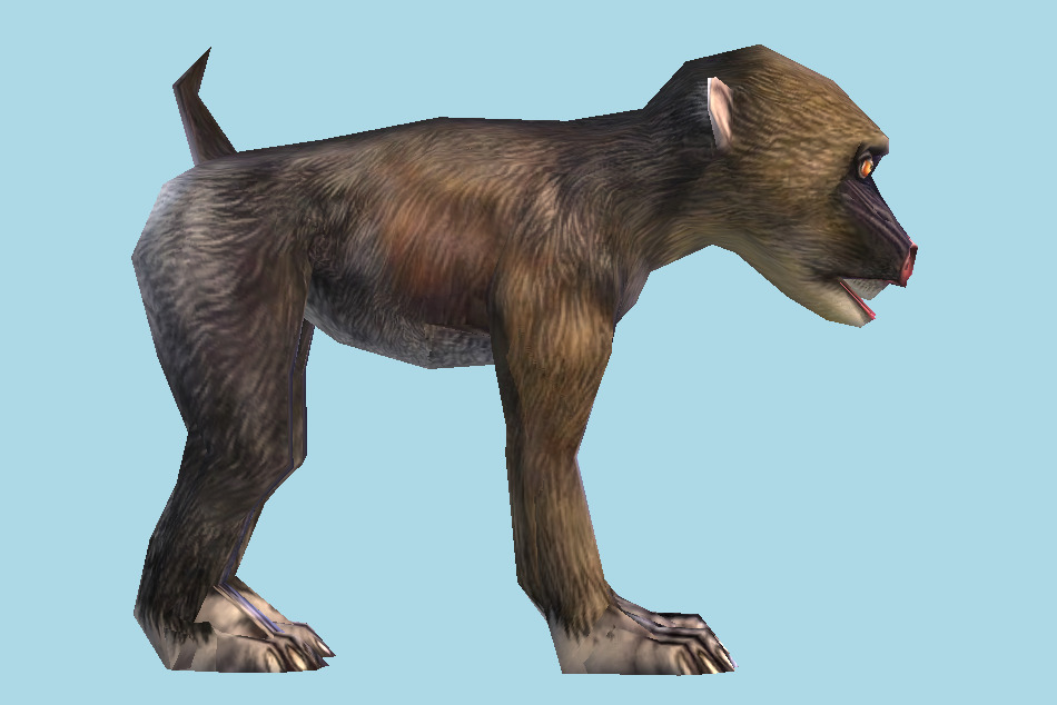 Zoo Tycoon 2 Mandrill Offspring 3d model