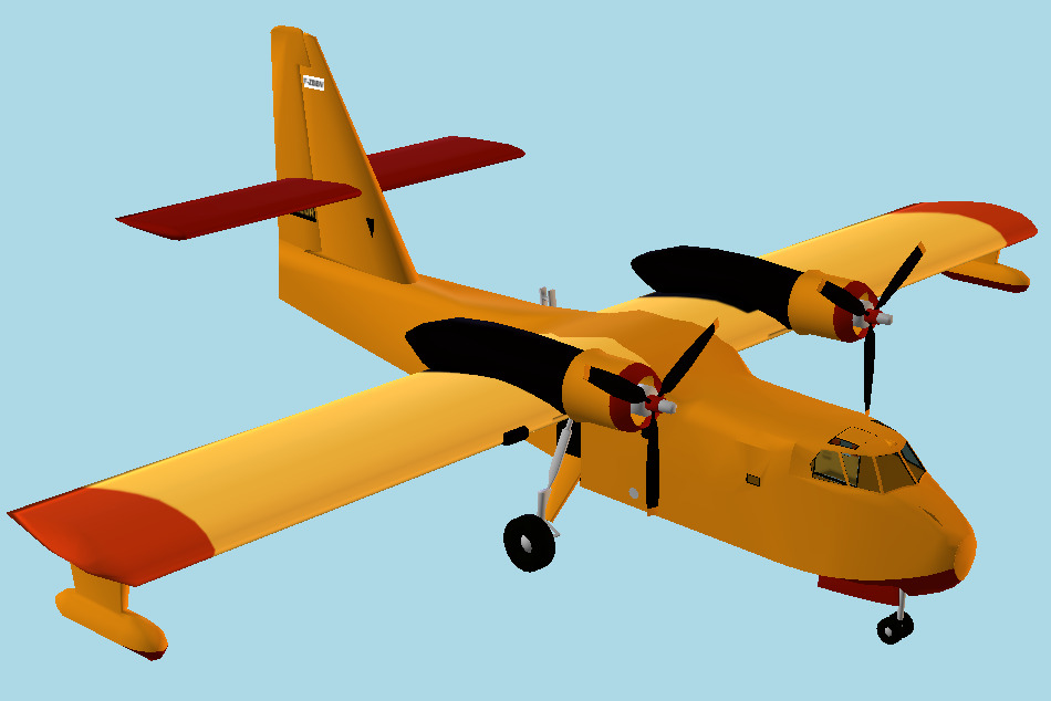 Airplane Canadair 3d model