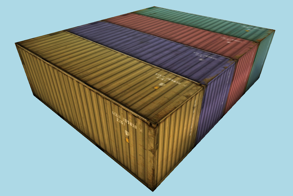 Ship Containers 3d model
