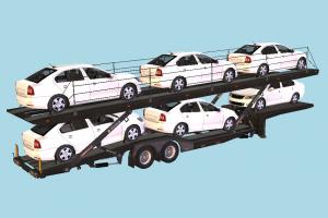 Car Transporter Trailer trailer, car, truck, transport, vehicle, carriage