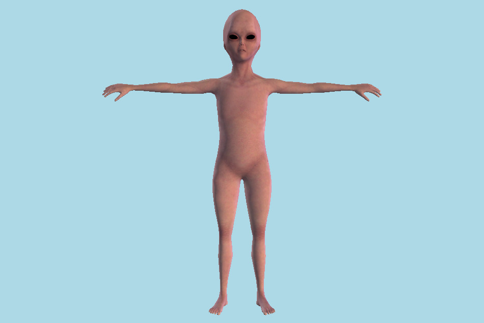 Alien 1 T-Pose 3d model
