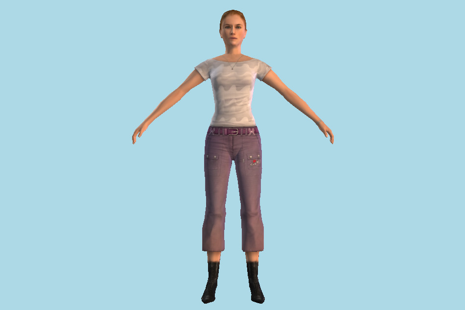 Young Casual Girl 3d model
