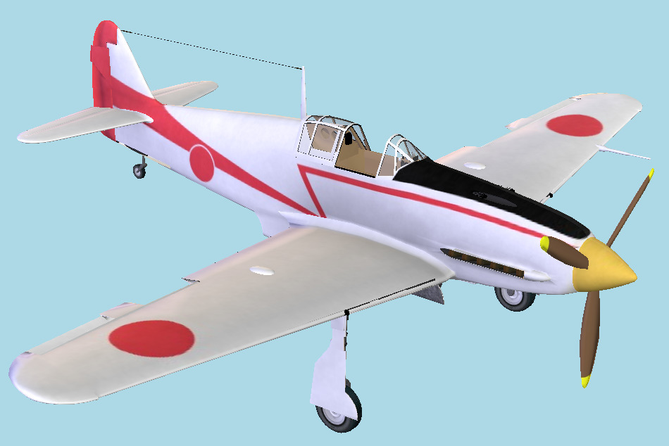 Kawasaki Ki-61 Hien Aircraft 3d model