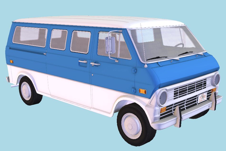Retro Van 3d model