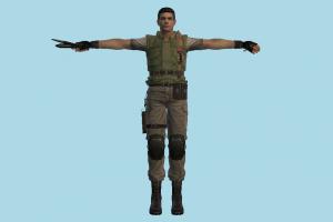Chris Redfield resident-evil, man, male, people, human, character
