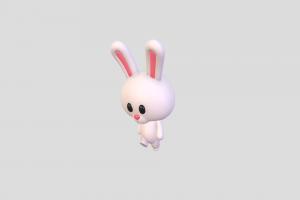 Character055 Rigged Rabbit rabbit, bunny, toon, cute, little, baby, toy, mascot, easter, zoo, hare, character, cartoon, animal