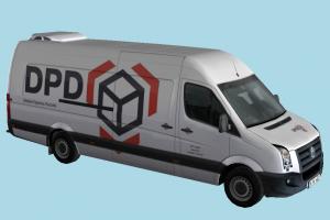 Van van, post, delivery, crafter, volkswagen, dpd, car, bus, vehicle, truck, carriage