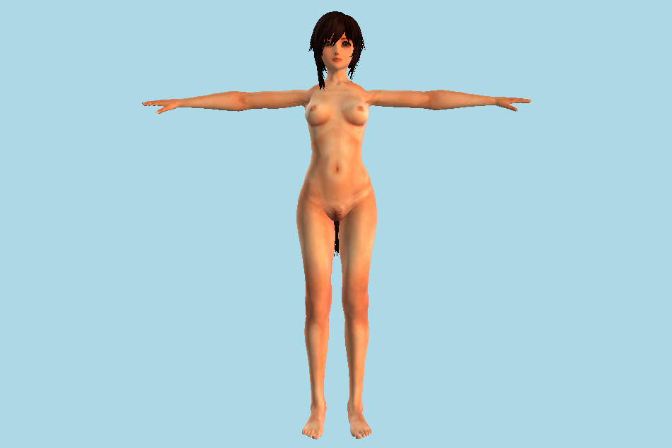 Reimi Naked Girl 3d model