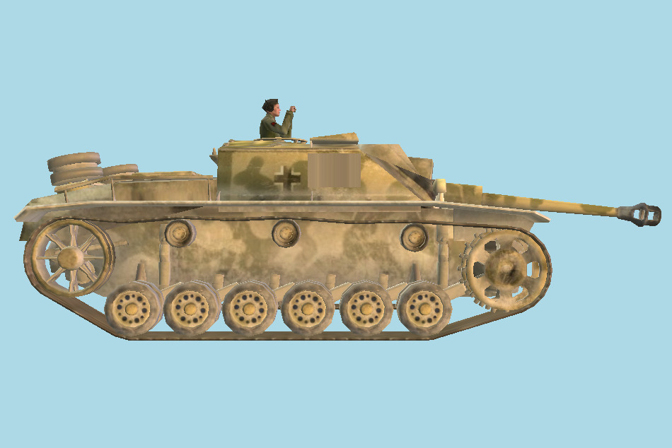 German WWII Panther Tank 3d model