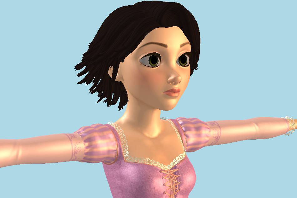 Rapunzel Short Hair 3D Model