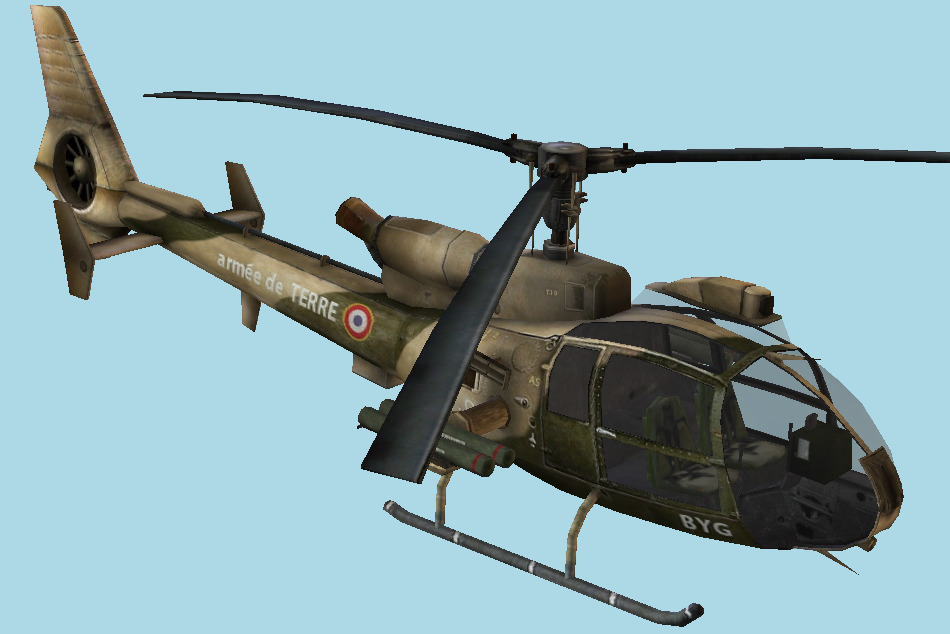 Helicopter Gazele 3d model