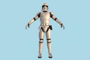 First Order Trooper Fortnite, robot, mesh, ai, character
