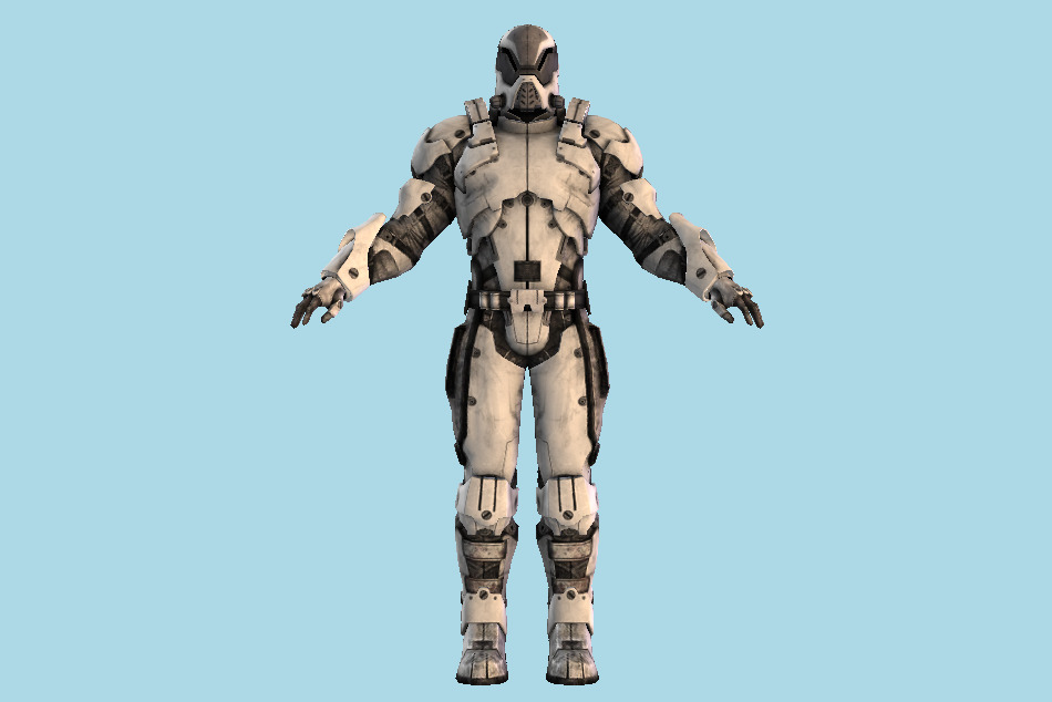 Mass Effect Robot Soldier (Male) 3d model