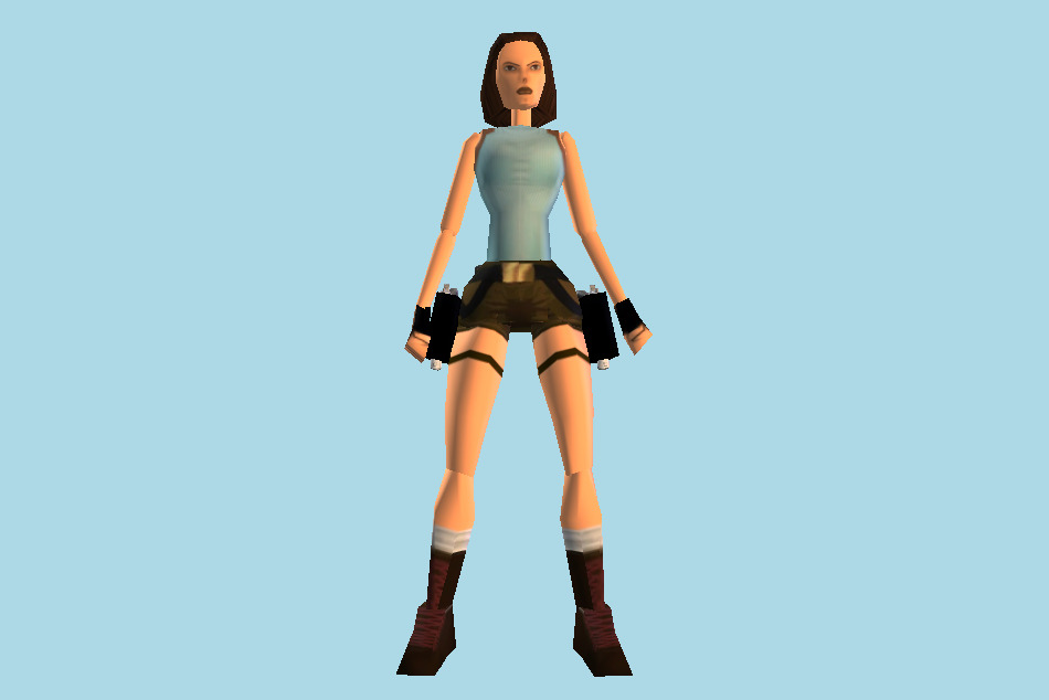 Lara Croft Classic Lowpoly 3d model