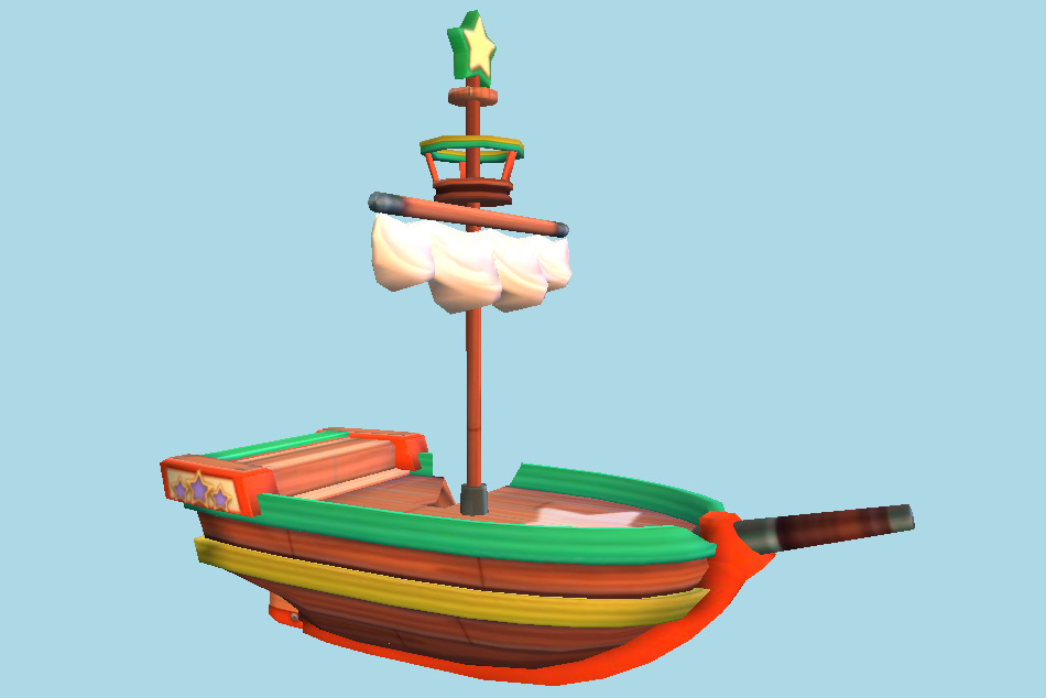 Mario Party 6 Blooper Scooper Ship 3d model