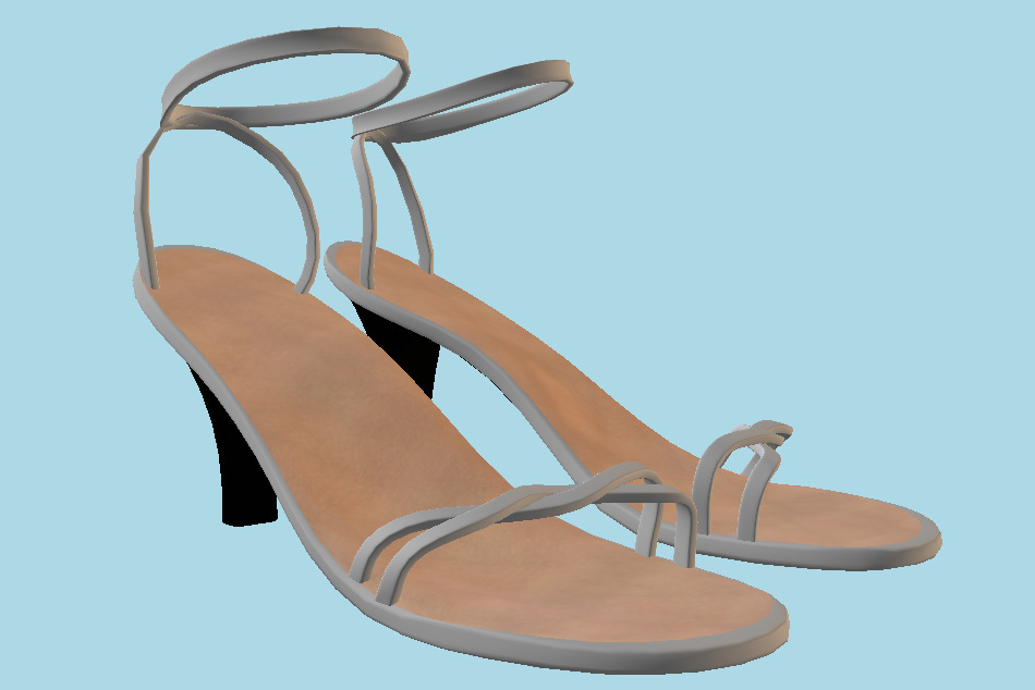 White Sandals 3d model