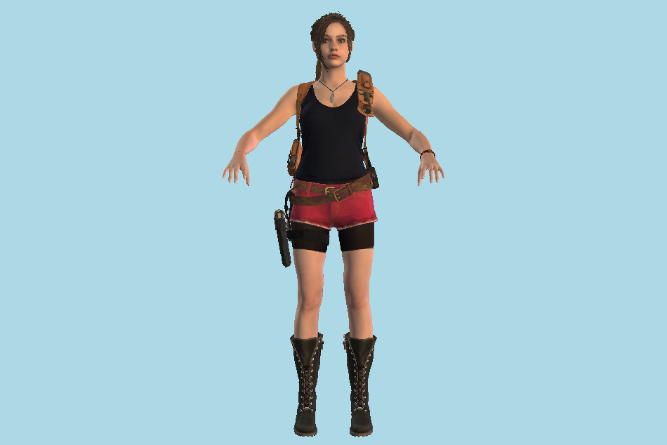 Resident Evil Remake Claire Girl No-Jacket 3d model
