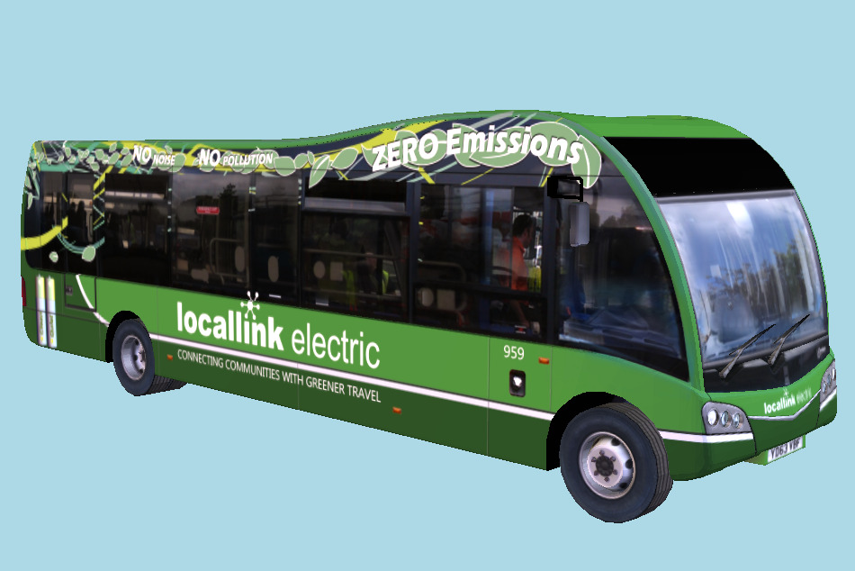 Optare Solo Locallink Electric Bus 3d model