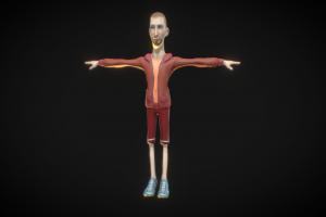 I want to be Normal T- Pose ( Rigged ) style, avatar, people, comic, fashion, hairless, personaje, skinny, hood, hoodie, character, cartoon, man, male, clothing, rigged, person