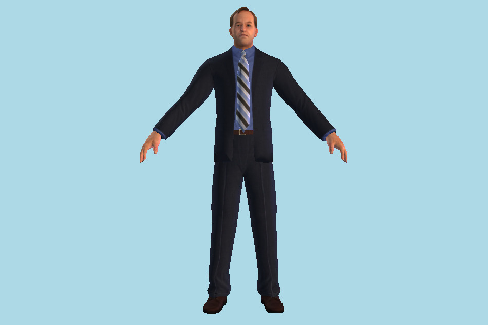 Host Business Man 3d model